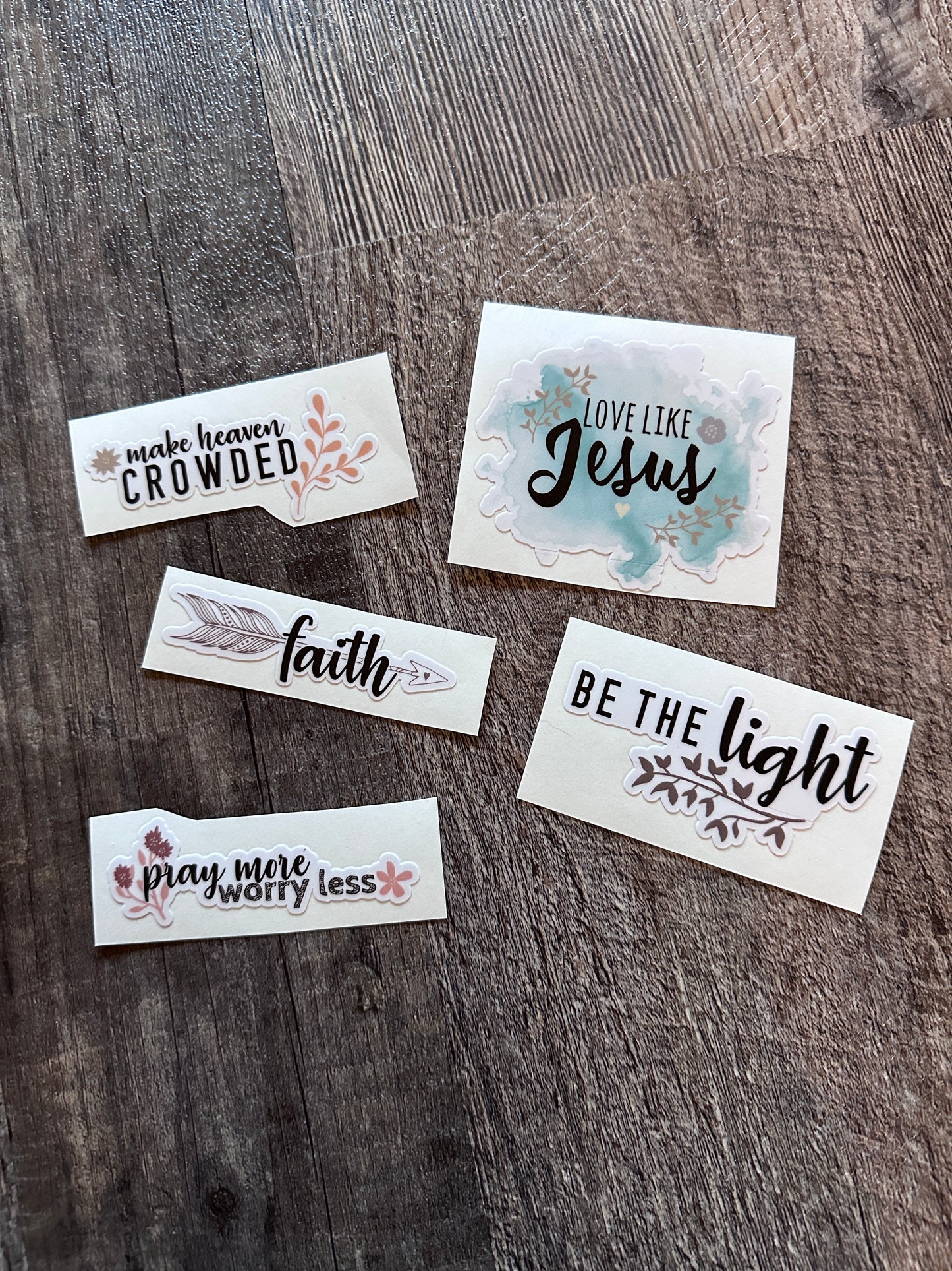 Faith Sticker Pack: Christian Stickers | Water Resistant Vinyl | Laptop Sticker | Tumbler Decals | Gift